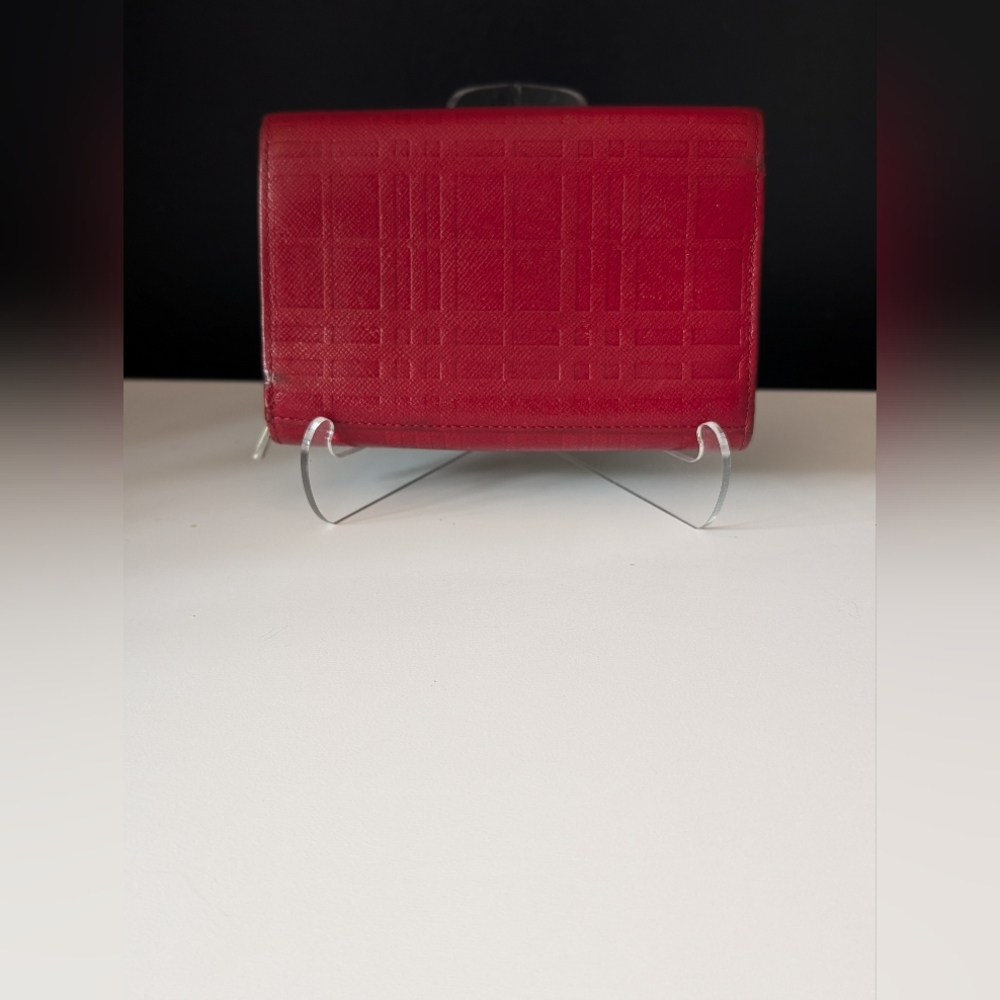 Burberry Red Leather Wallet - Picture 2 of 12